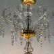 Liège lustre in blown glass and cut crystals, 6 light arms, 18th century