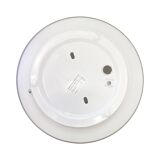Round white glass ceiling lamp, Penko Pieńsk, Poland 1970s