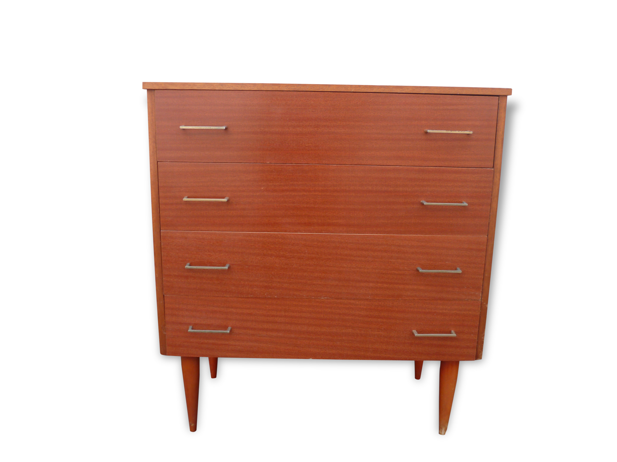 Small chest of drawers 4 drawers storage furniture Scandinavian design 70s vintage