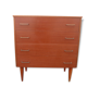 Small chest of drawers 4 drawers storage furniture Scandinavian design 70s vintage