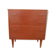 Small chest of drawers 4 drawers storage furniture Scandinavian design 70s vintage
