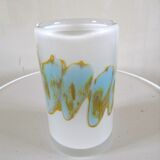 Glass vase abstract décor design 70s