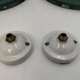 Green opaline pendant lights