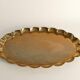 Hollywood Regency Oval Brass Tray by Arvid Johansson, Arvika Konstsmide, Sweden