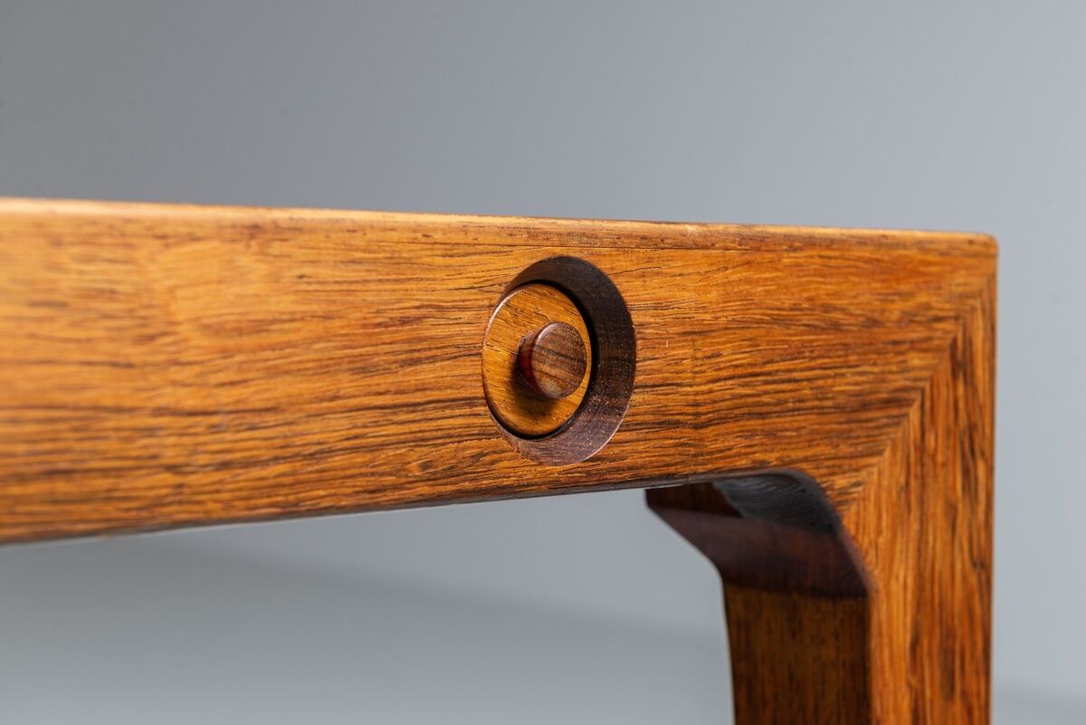 Kai Winding dining table in rosewood Poul Hundevad Denmark 1960