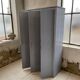 Blue patinated workshop furniture locker room