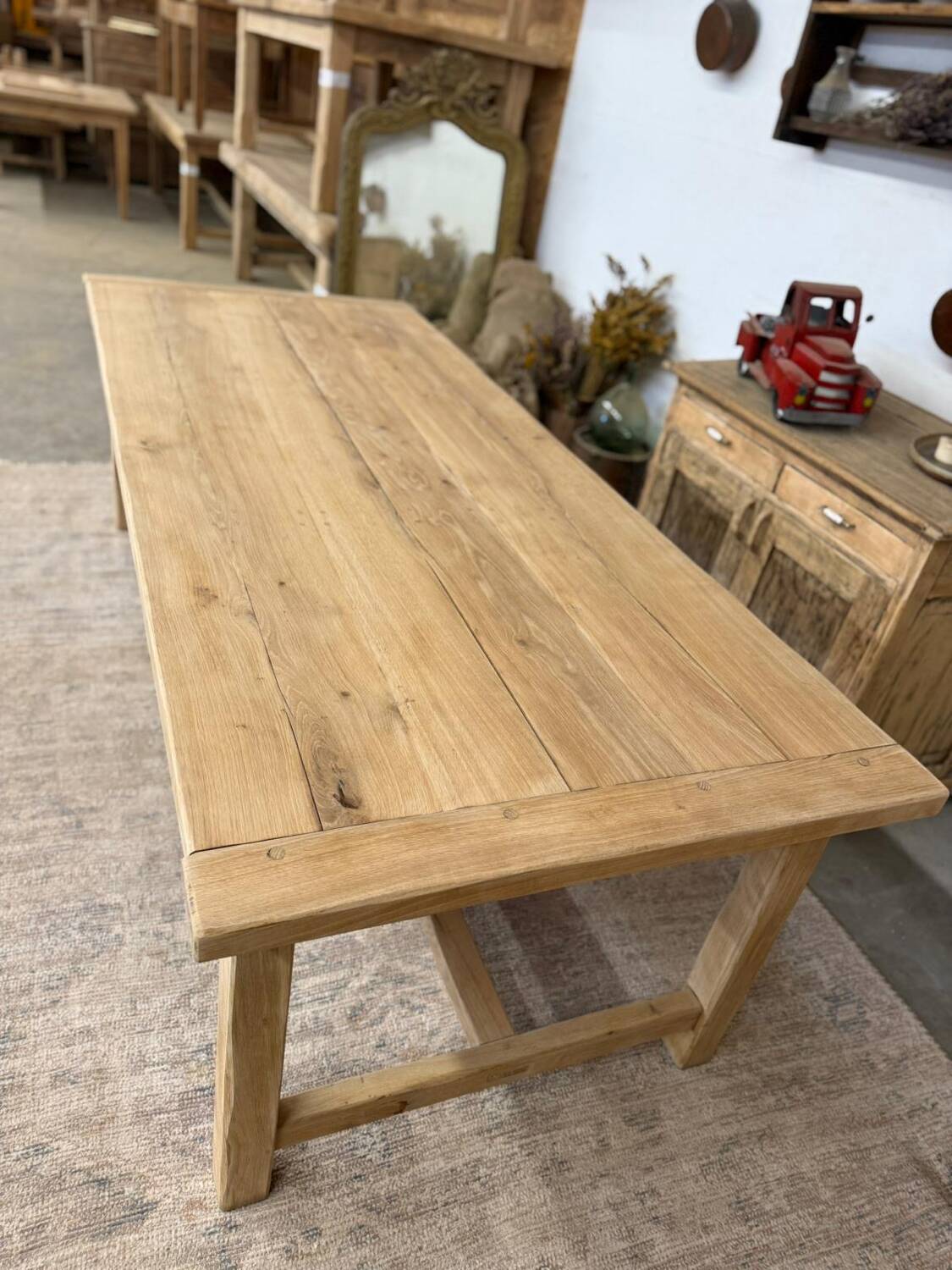 large solid oak farmhouse table