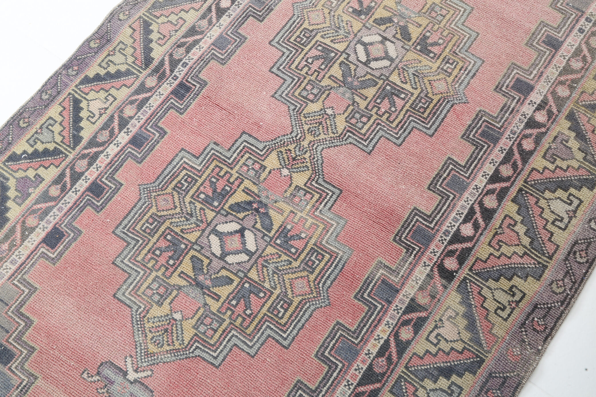 Dusty Pink Wool Turkish Rug