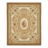 Handmade European Vintage Aubusson Kilim 265 cm x 336 cm