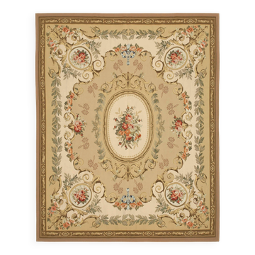 Tapis Aubusson Kilim vintage européen fait main 265 cm x 336 cm