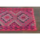 1970s Vintage Turkish Hand-Knotted Wool Cotton Pink Runner Rug 91x312