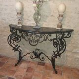 Forged iron console