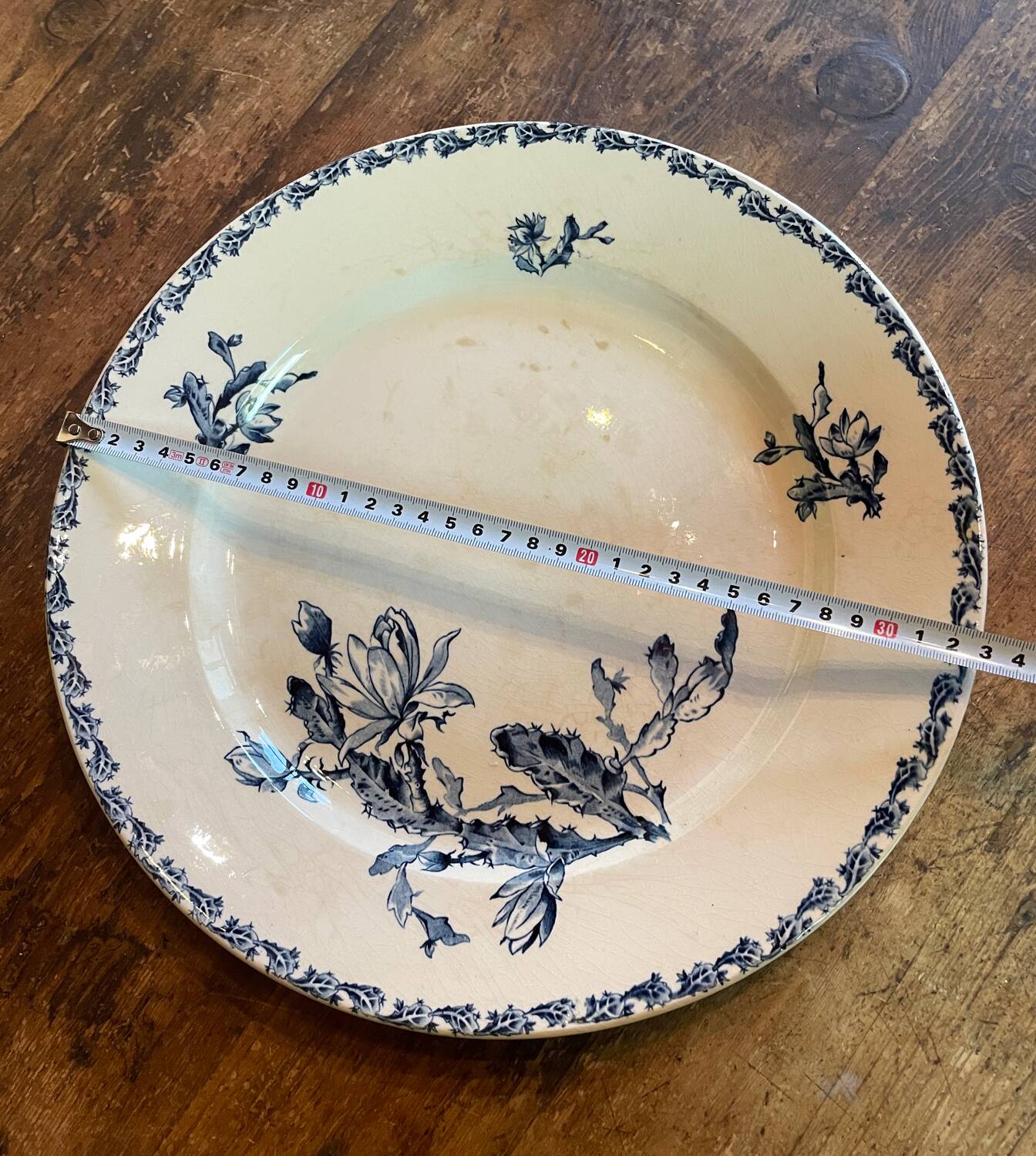 Large Terre de Fer “Cactus” Gien dish