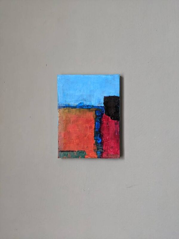 Acrylique sur toile Art abstrait petit tableau contemporain