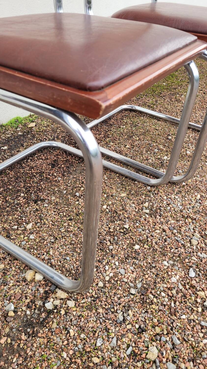 Paire de chaises b32 Marcel Breuer cesca -1970s