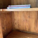 Glass cabinet or display case in pine 1950