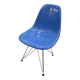 Turquoise blue DSR Eiffel fiberglass chair Eames Herman Miller vintage
