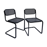 2 chaises métal