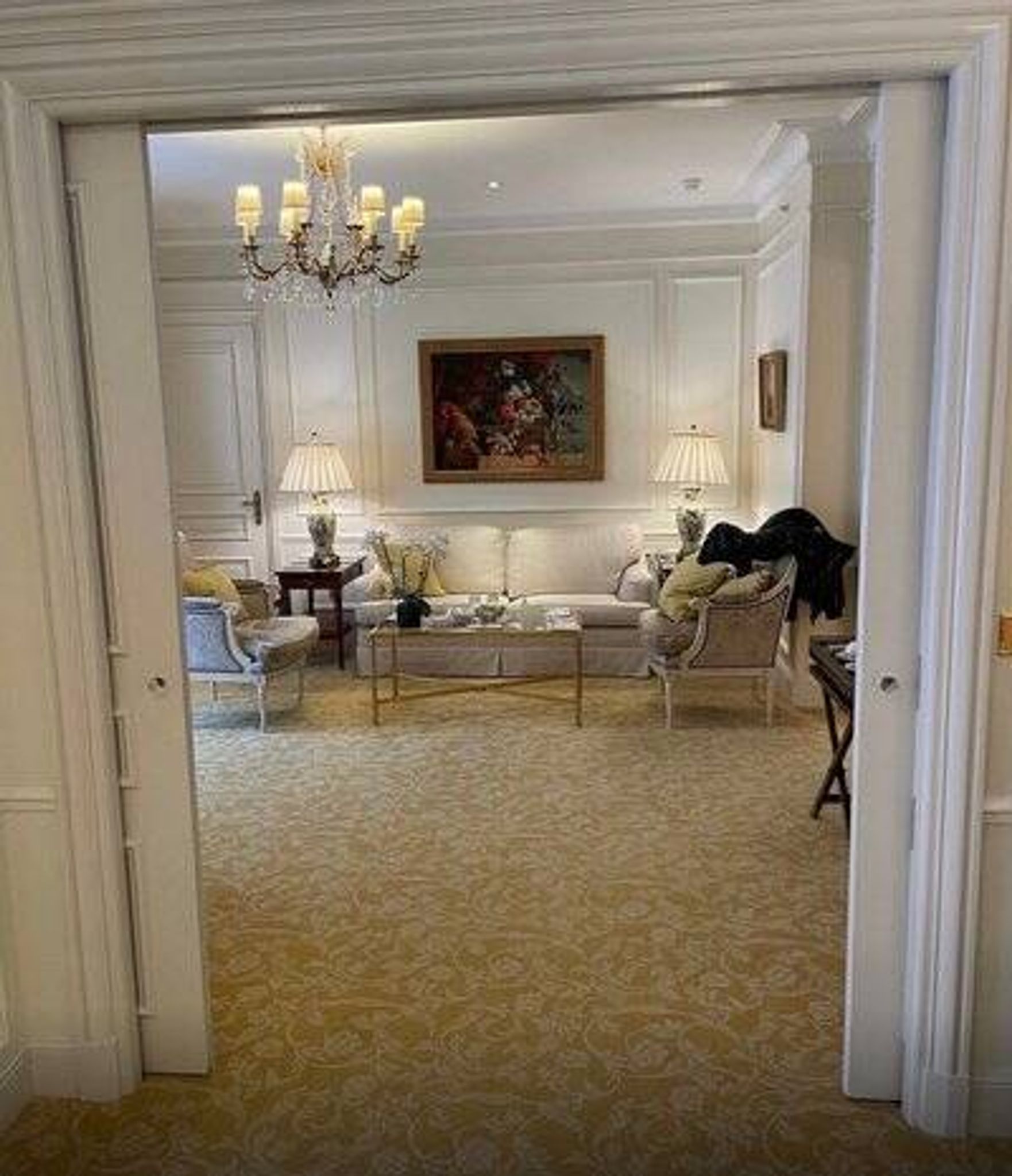 Pair of salon lamps from the George V Hotel Paris Maison Chapman USA