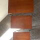 Trio of teak and chrome metal nesting tables from the 60s-70s