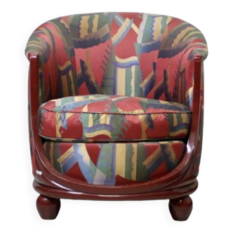 Armchair 1930 normandy in silk