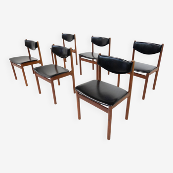 Mid-Century Modern Set of 6 Scandinavian Chairs, 1960s