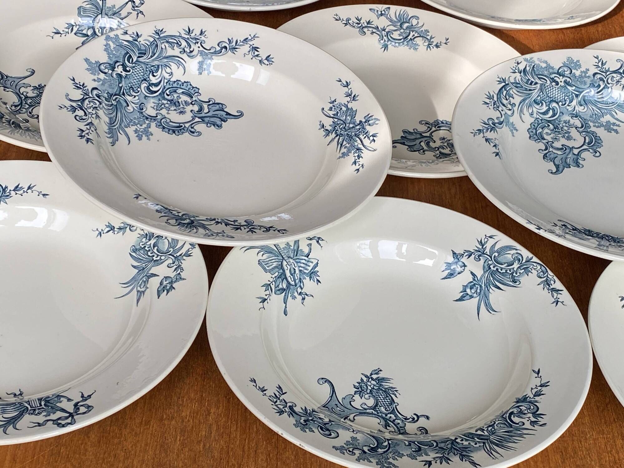 10 deep plates BFK Terre de Fer Regent model - perfect condition