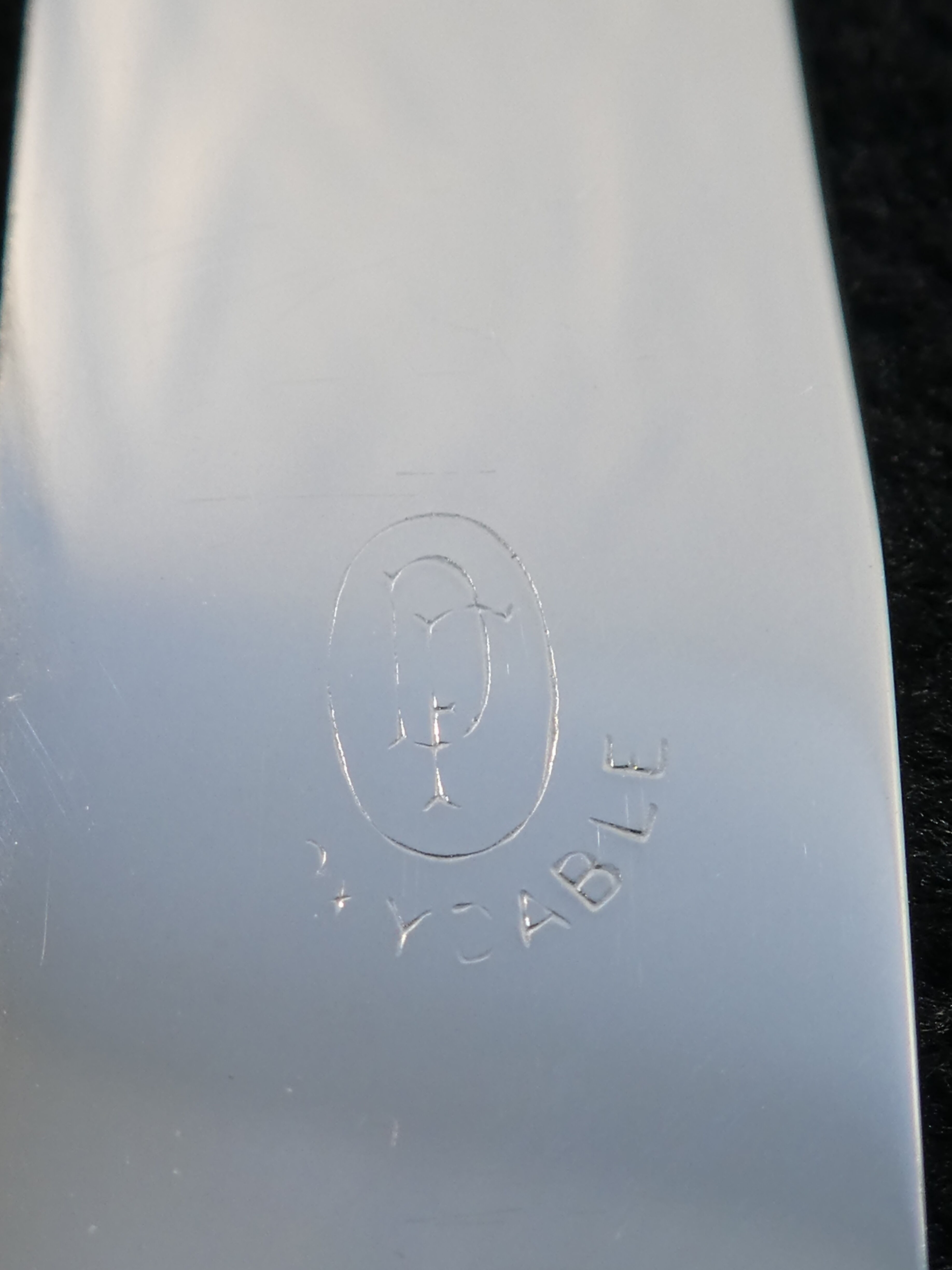 Box 12 knives entremet dessert silver metal cheese