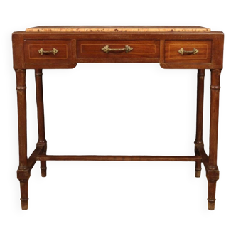 Italian inlaid table with marble top from 20th century