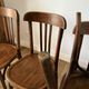 Set of 5 baumann bistro chairs in bent wood stamped xxth