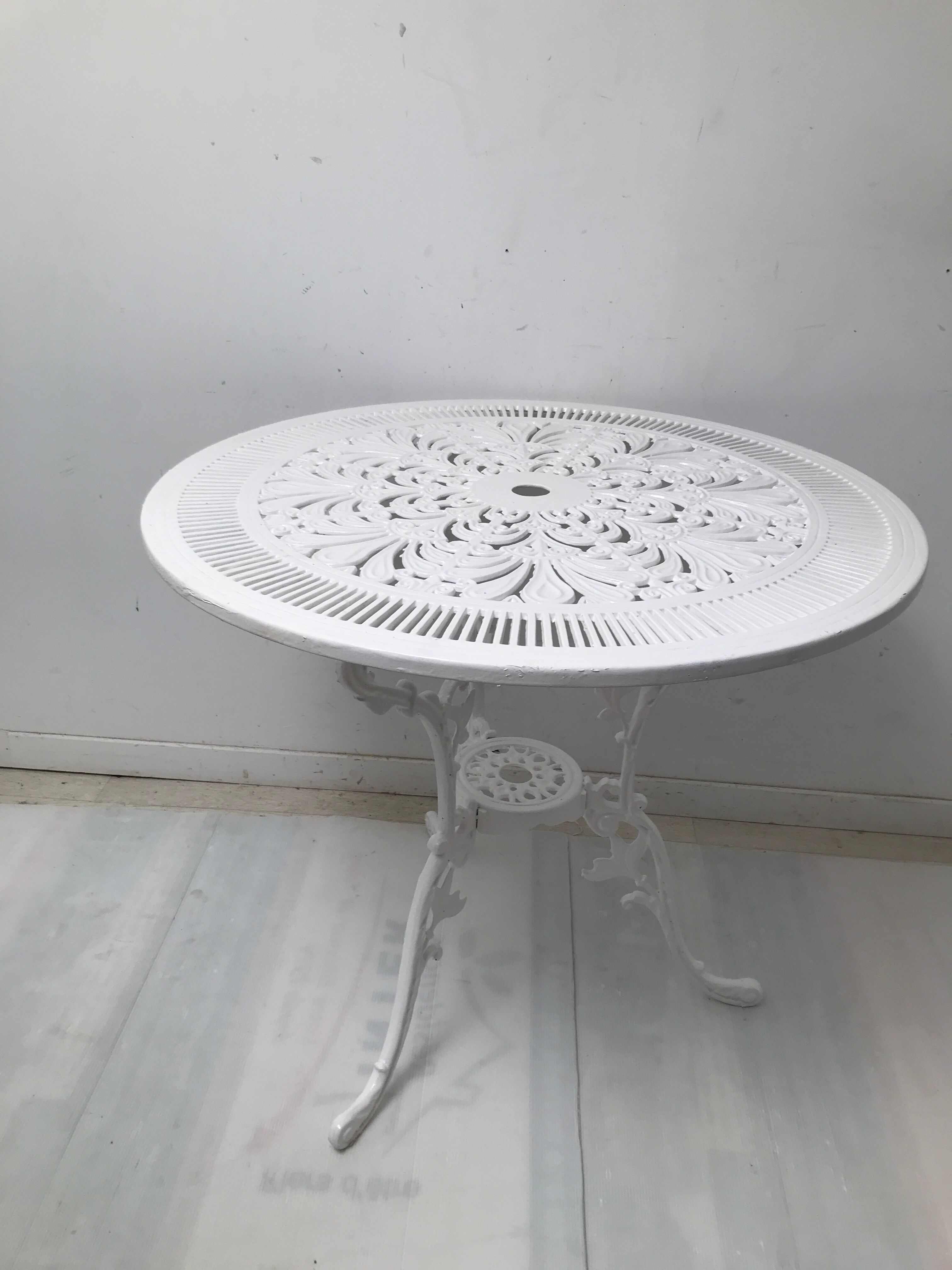 Old white rock garden furniture