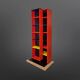 Post modern Memphis style bookcase, Denmark 1970s