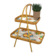 Rattan serving table