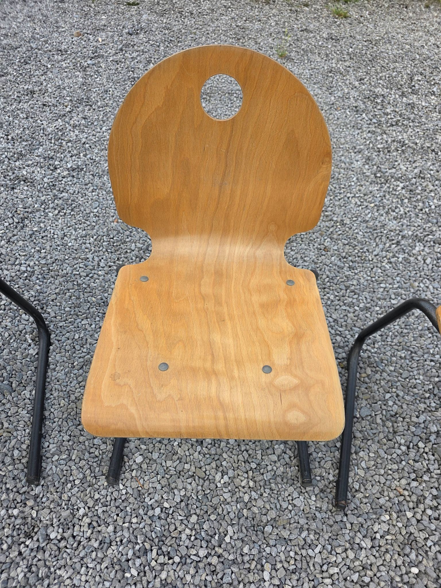 4 vintage school chairs from the 70s