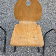 4 vintage school chairs from the 70s