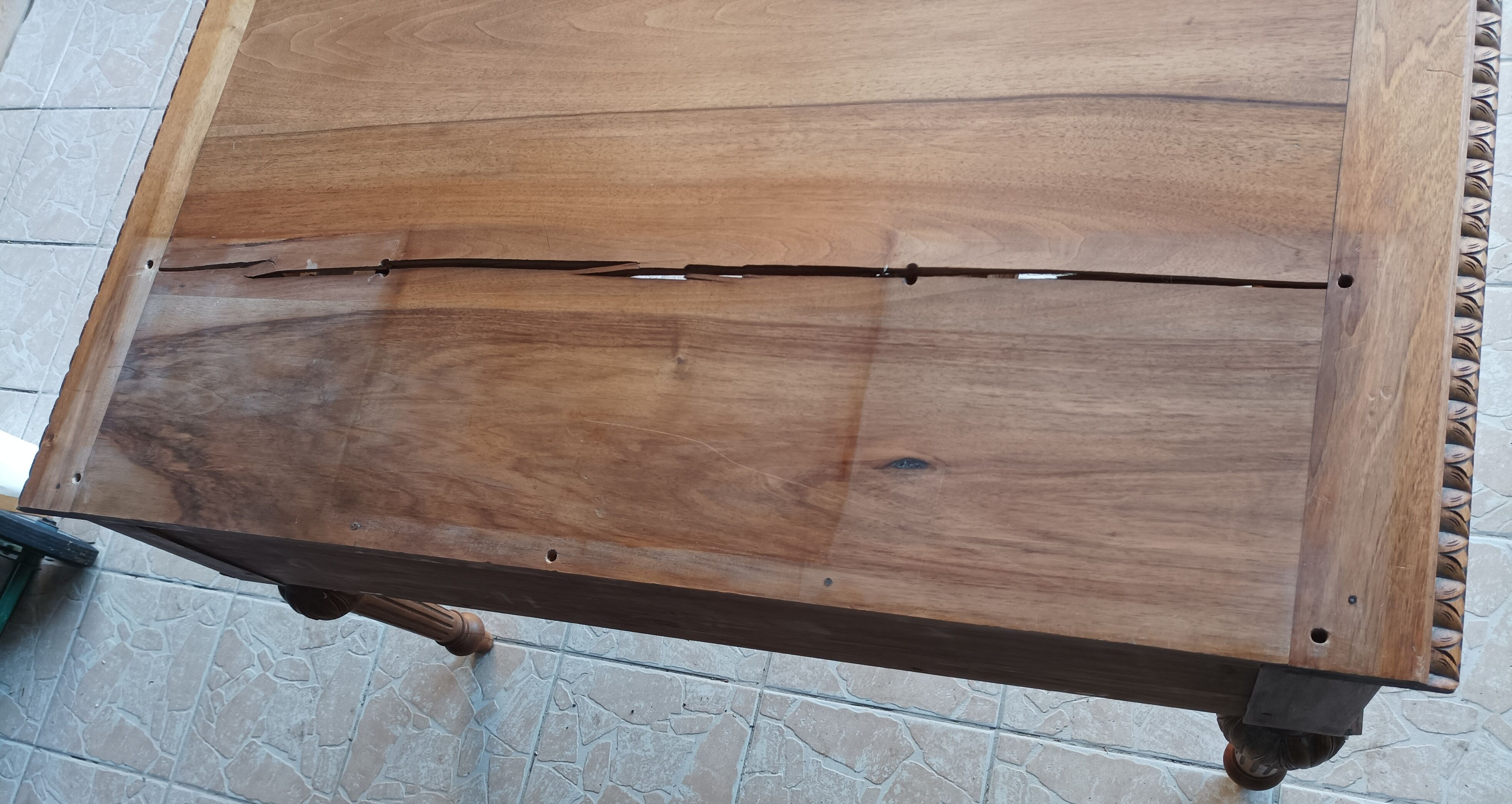 Louis XVI style walnut desk