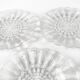 Set of Cora salad plates, mid-century modern, pressed glass, Ząbkowice, Poland, 1970s