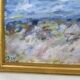 Oil painting on canvas with motif of beach and sea painted by sixten wiklund