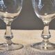 2 antique Baccarat crystal wine glasses, scales model, 1920s/30s