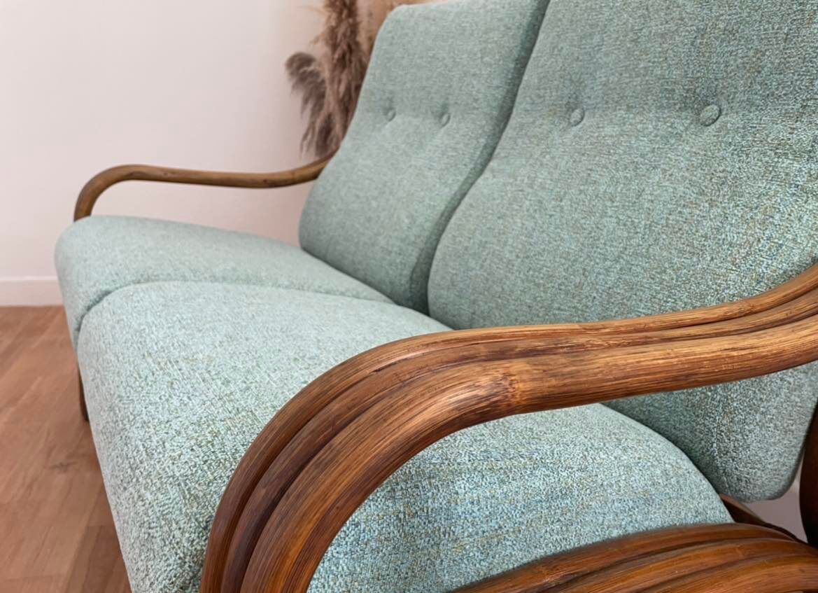 2-seater rattan bench