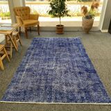 Tapis turc bleu 5x8 -tapis bleu marine
