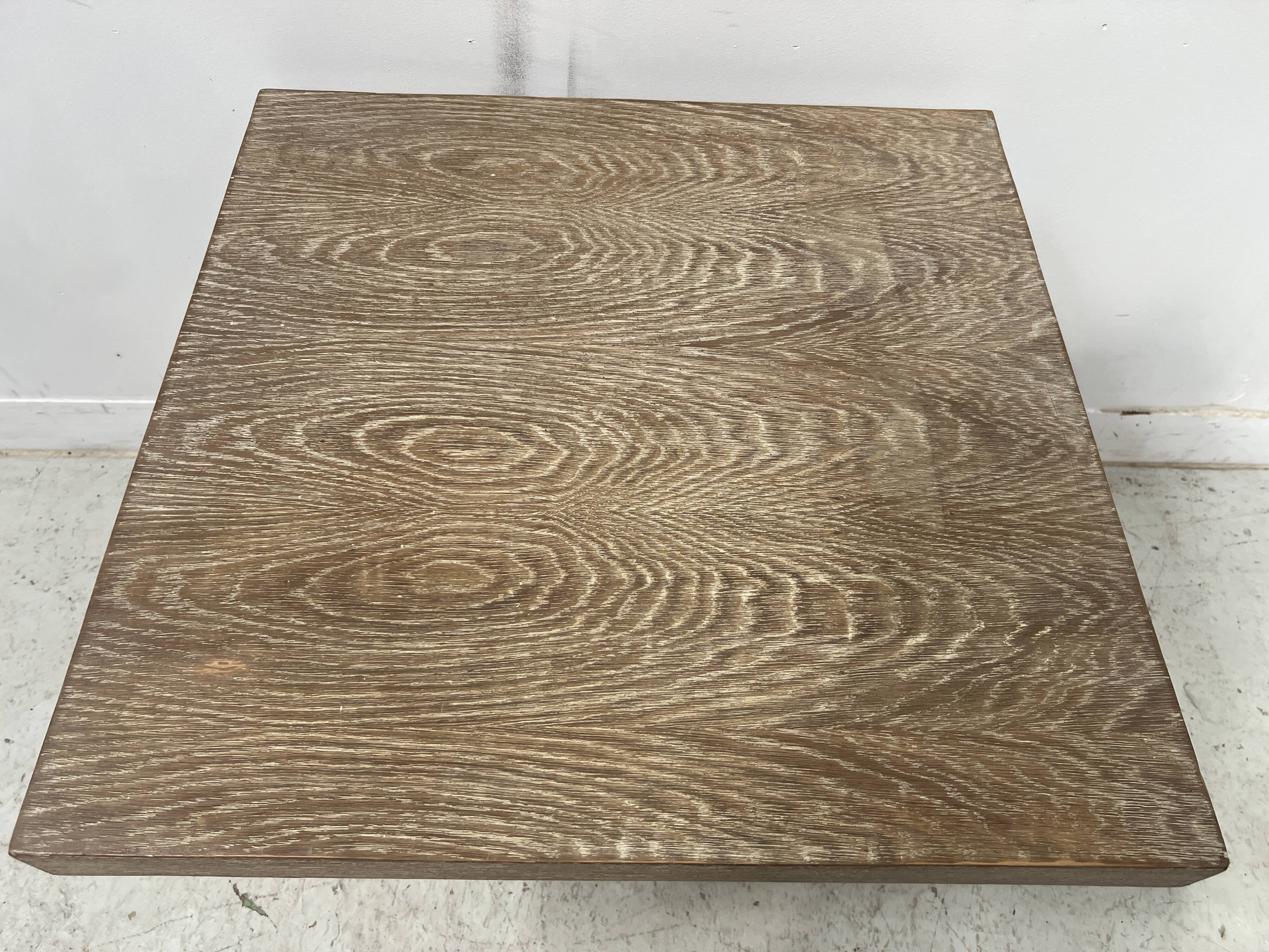 Art Deco coffee table in limed oak, 20th century