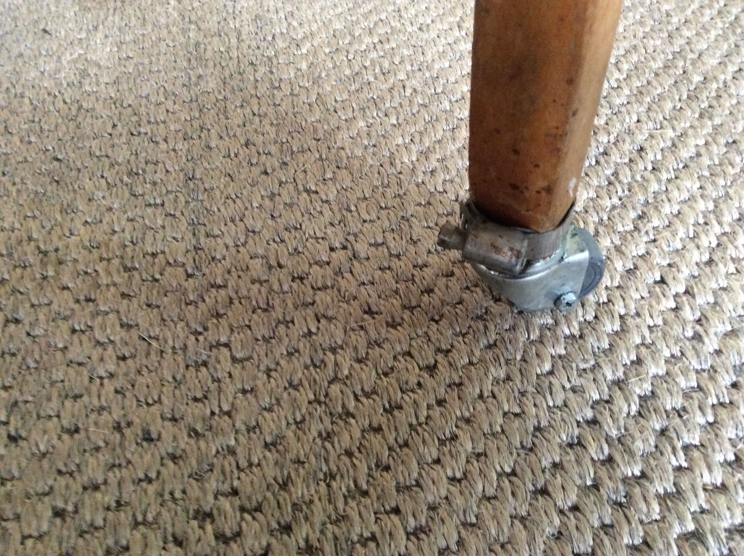 Wooden chair with wheels