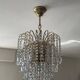 70s crystal tassel cascade chandelier