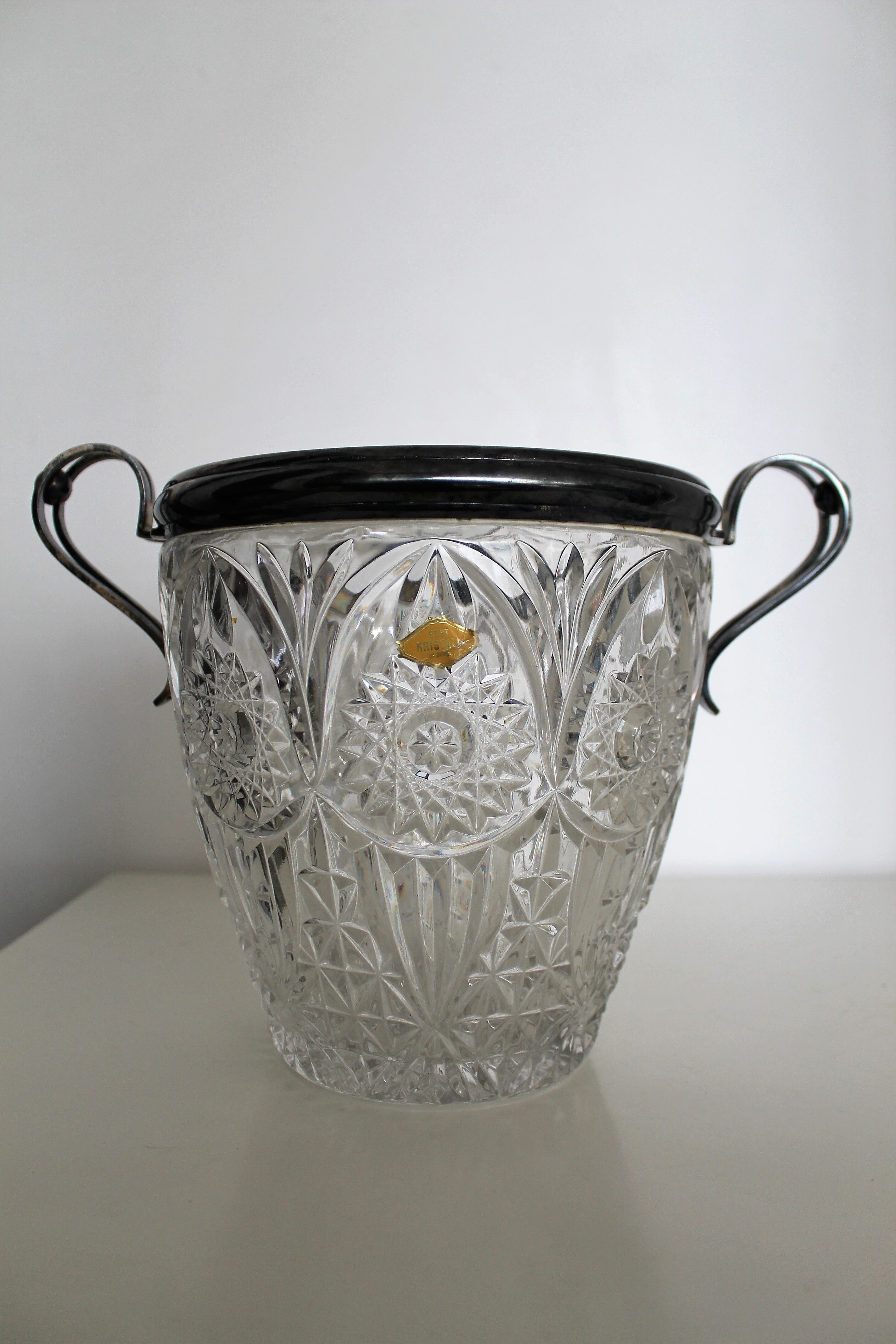 Art Deco crystal style champagne bucket