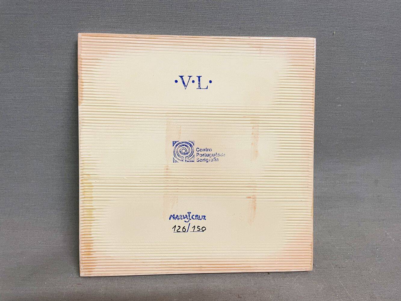 Limited Edition Portuguese Serigraphic Ceramic Tile Viuva Lamego