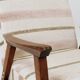 Fauteuil vintage style scandinave lin naturel 1970