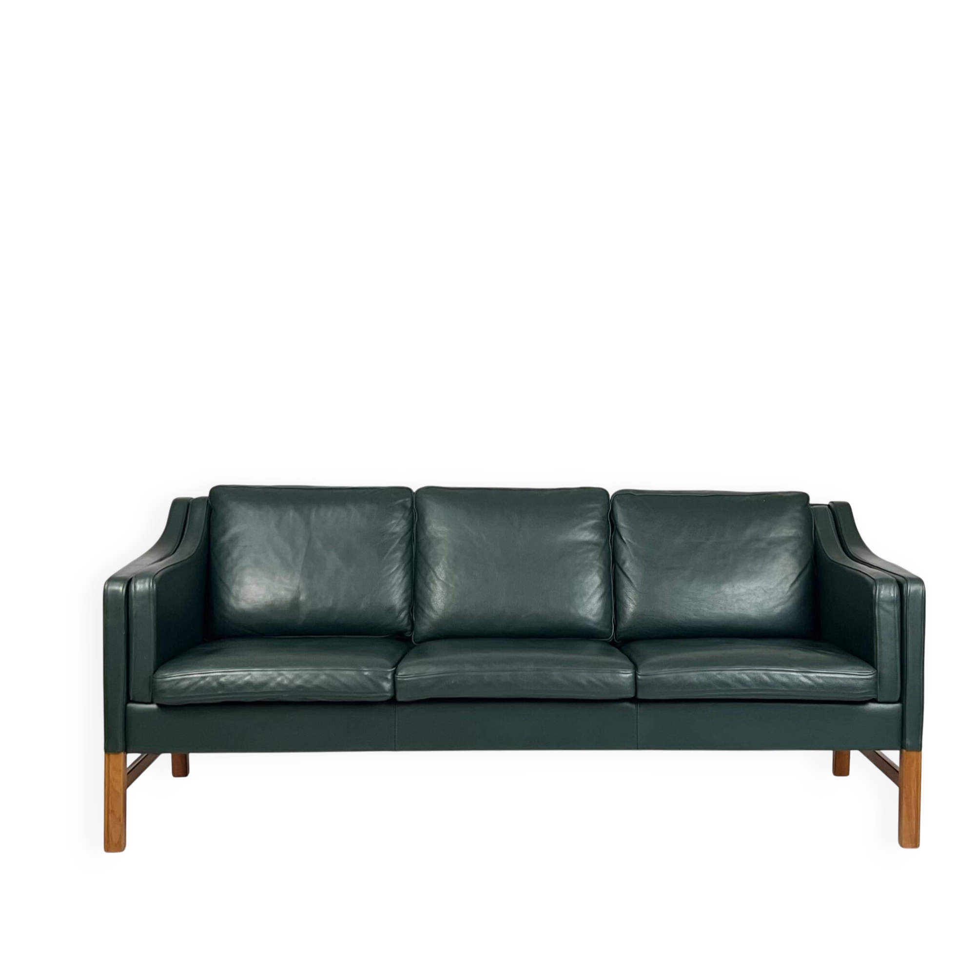 Danish leather sofa couch by Skippers furniture 70s 80s Design