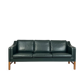 Danish leather sofa couch by Skippers furniture 70s 80s Design