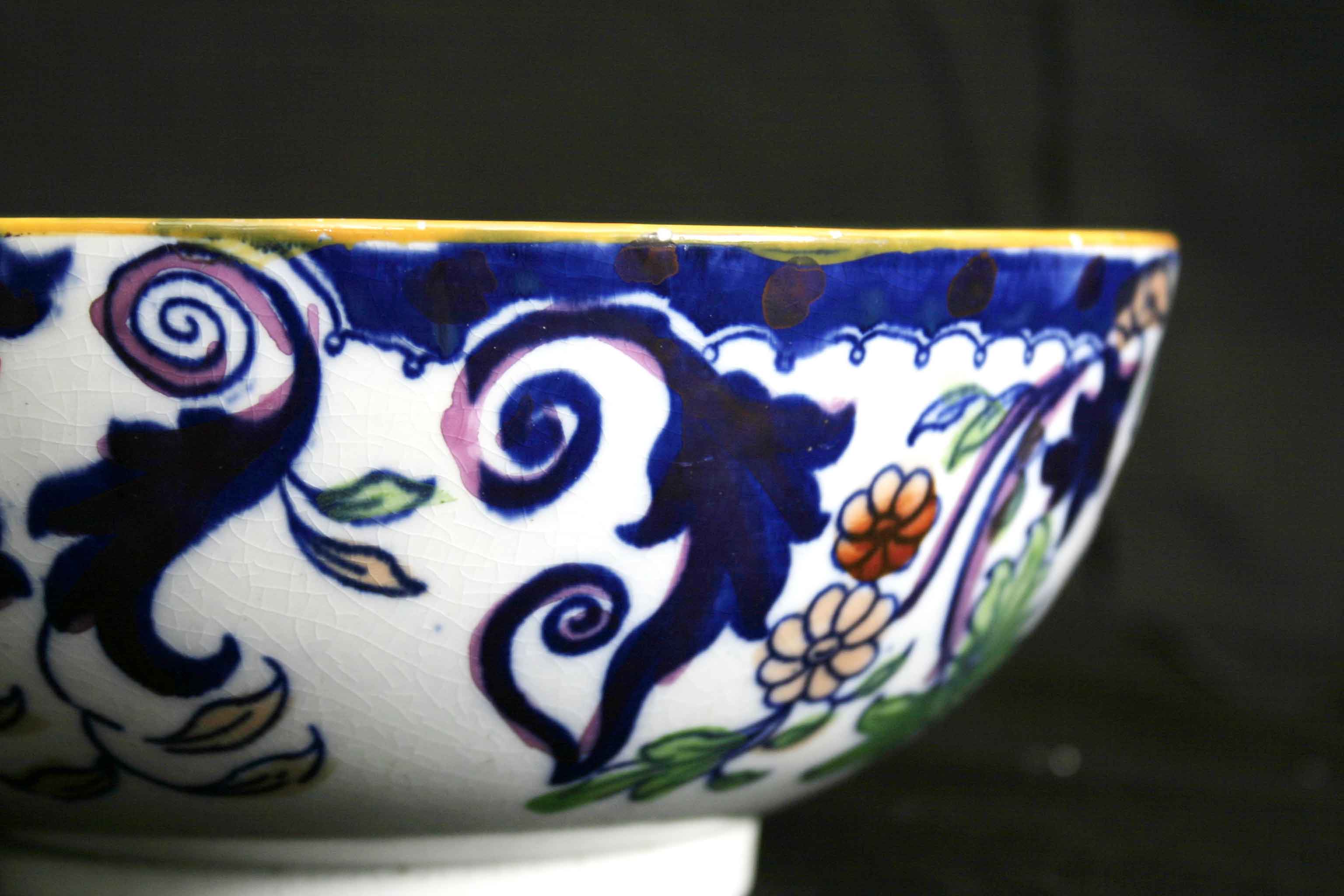 Bowl / Bowl Minton to the rich decoration coloured